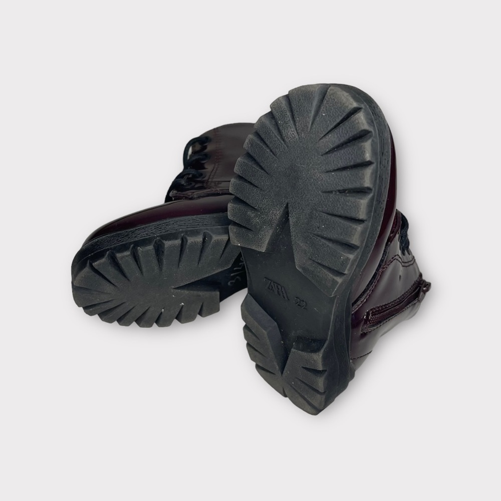 Zara Plum Combat Boots - Picture 7 of 7